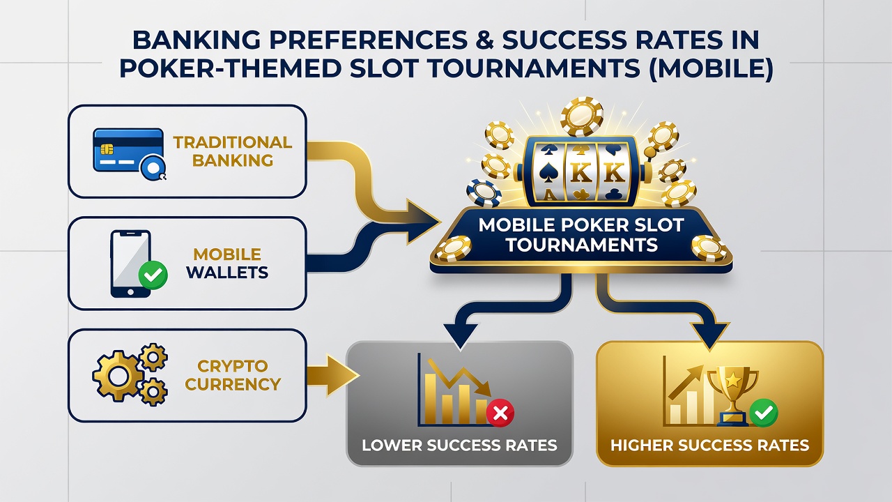 Data visualization of success rates linked to different banking methods in mobile slot tournaments