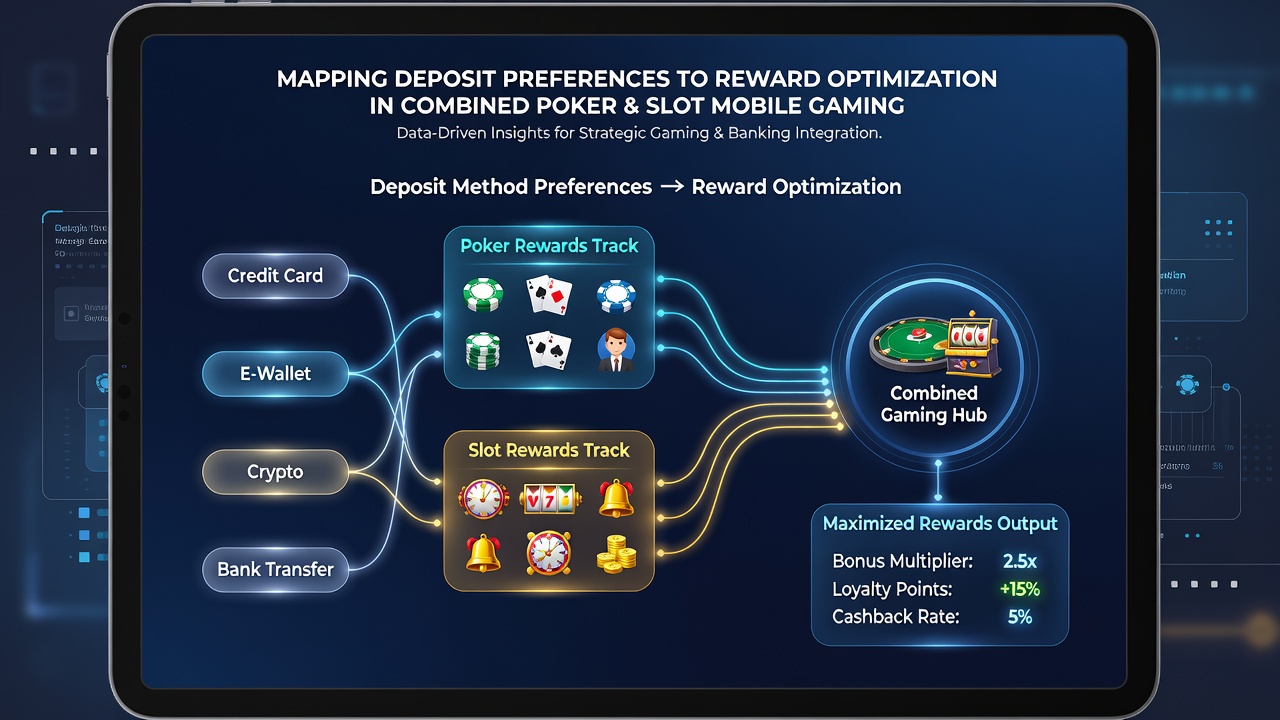 Data visualization of deposit method preferences mapped to reward metrics in mobile gaming