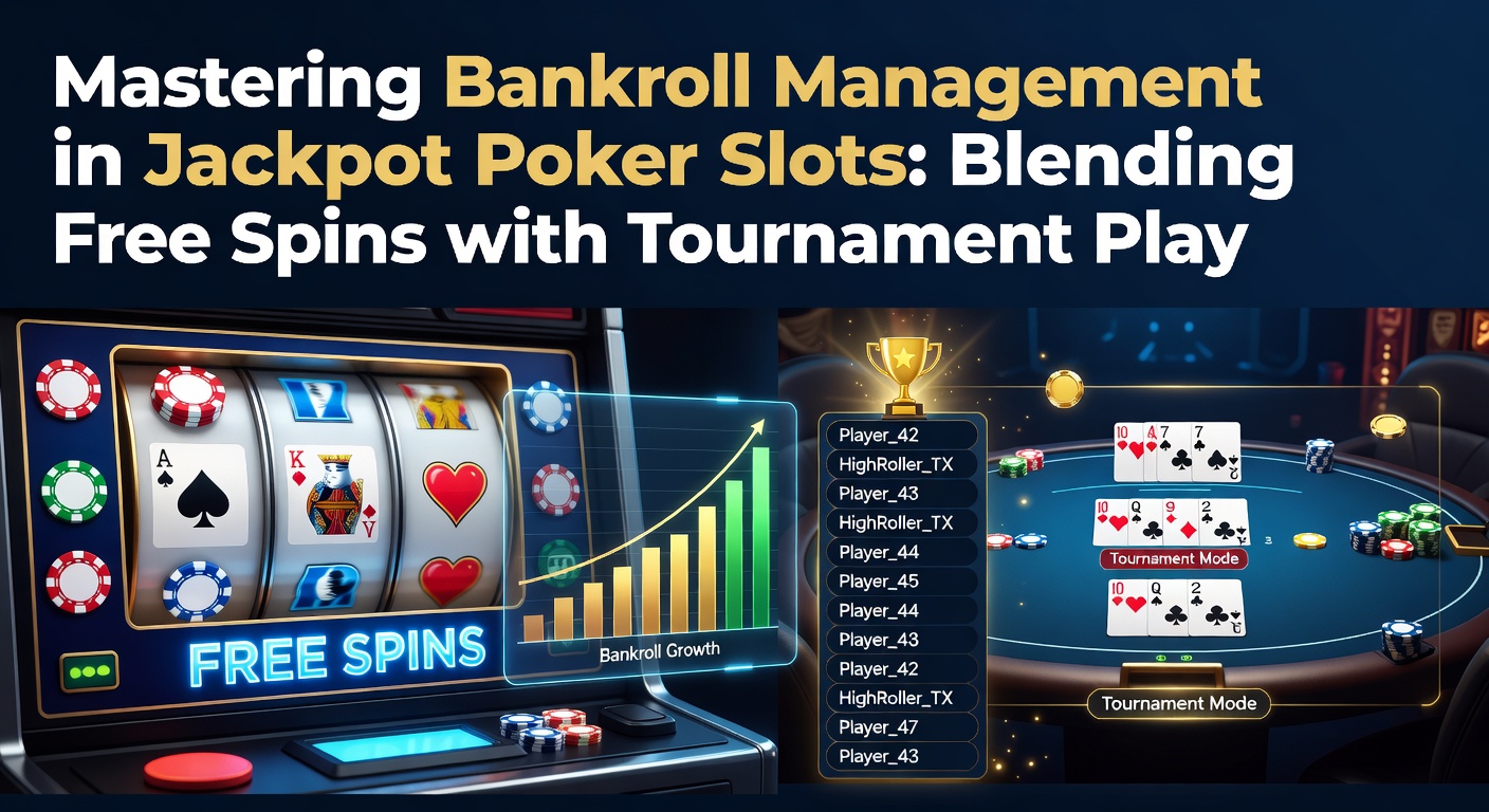 Visual chart showing bankroll allocation strategies for jackpot poker slots, highlighting free spins and tournament entries
