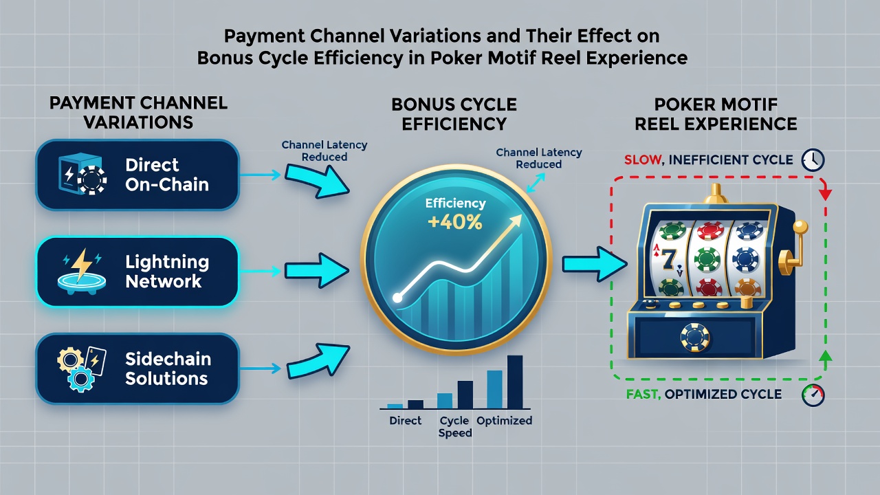Comparison chart of processing speeds across payment channels with bonus cycle timelines overlaid on poker slot interface