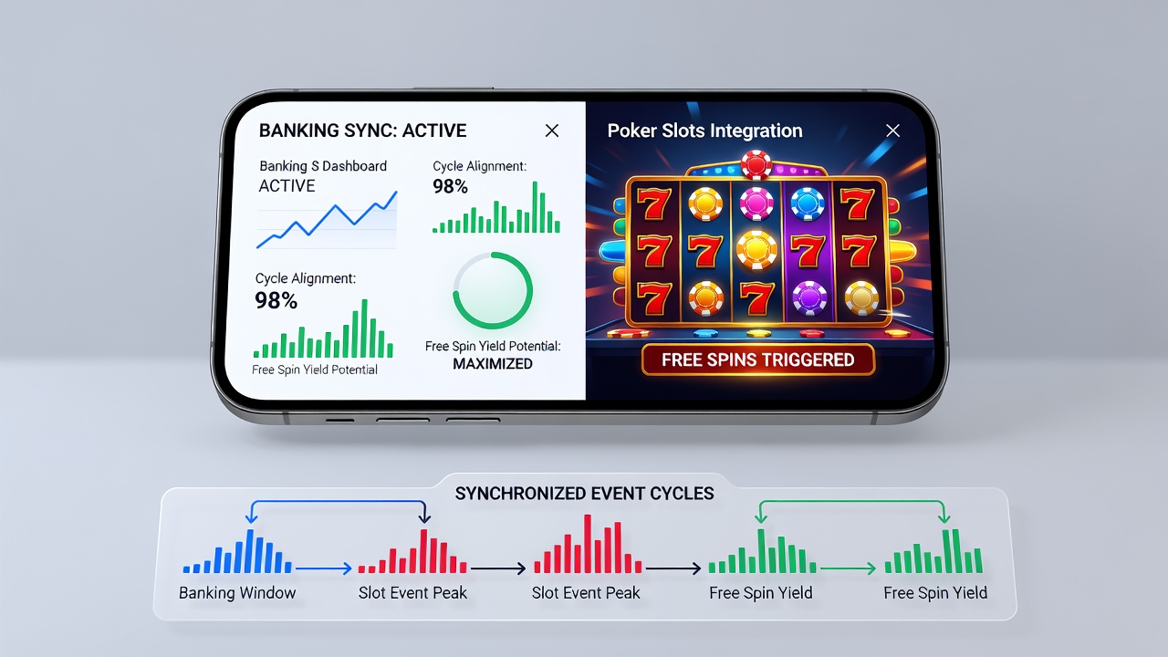 Chart displaying deposit timing overlaps with poker slot event cycles and resulting free spin yields