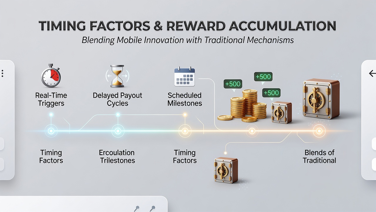 Chart displaying reward accumulation rates across different time slots in hybrid mobile games